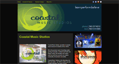 Desktop Screenshot of coastalmusicstudios.com